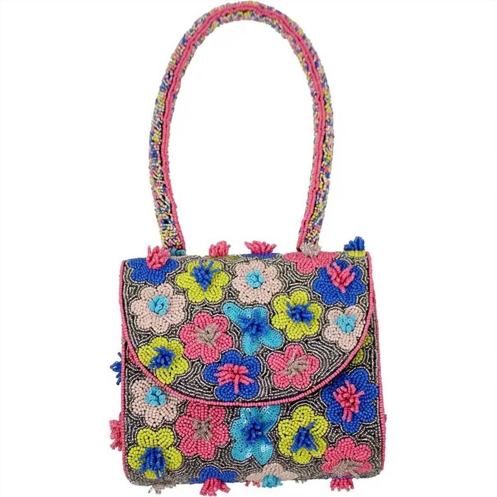 NEW PIZZAZZ women's 3d beaded bag in multicolor
